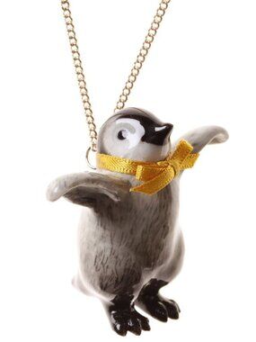 And Mary Porcelain Penguin Pendant